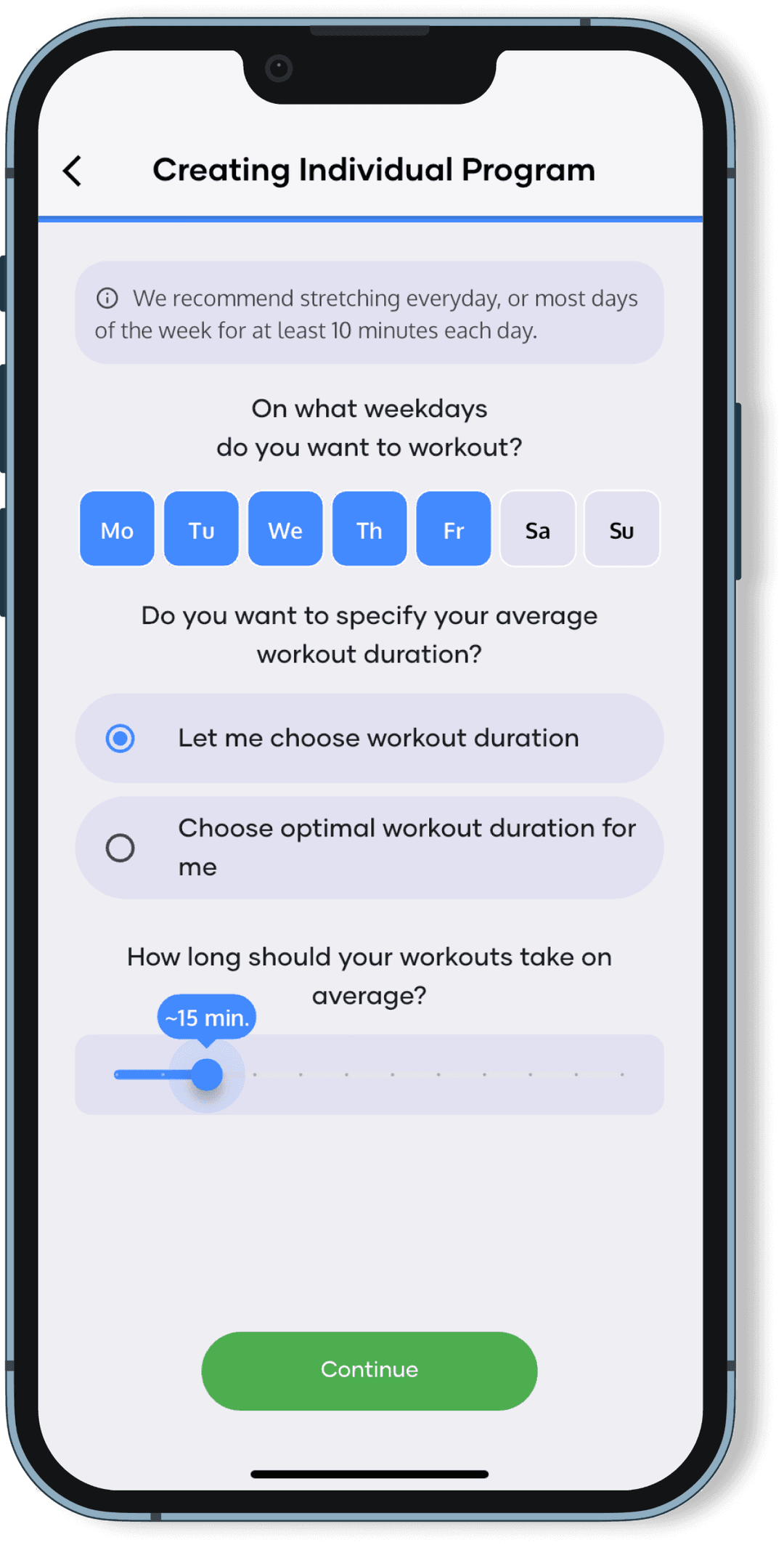 Define your personal schedule